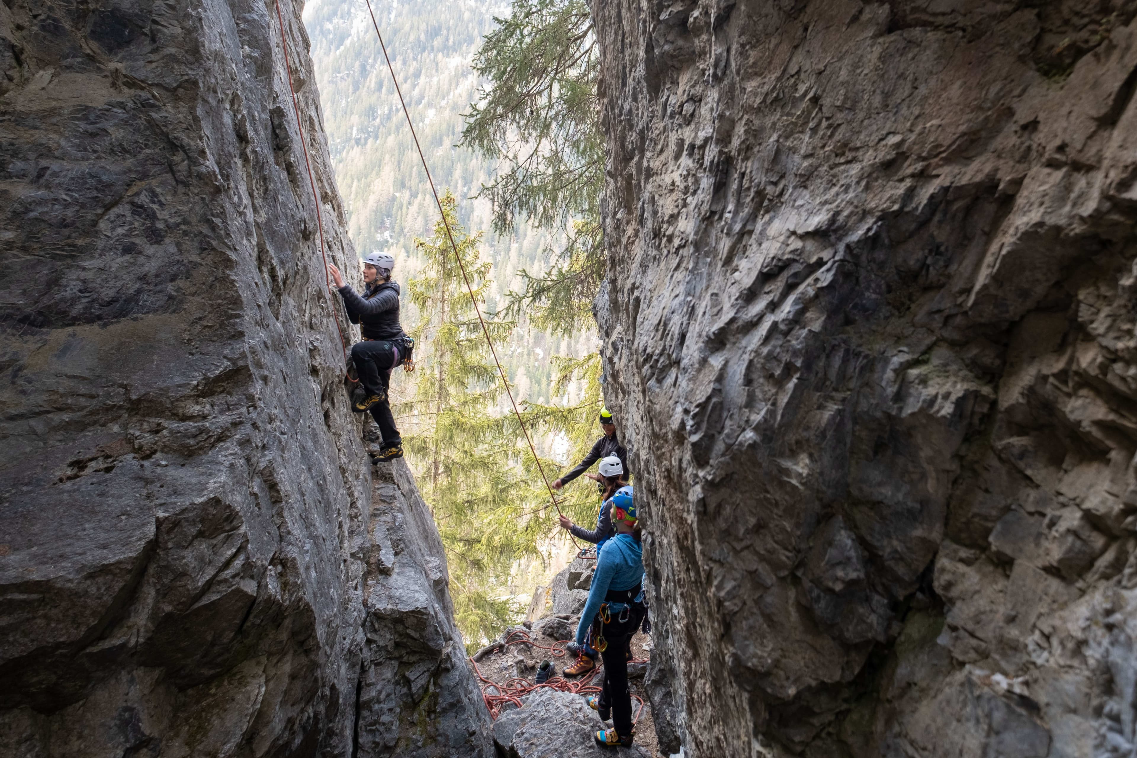 Kletterkurs für Einsteiger im Klettergarten Ardez