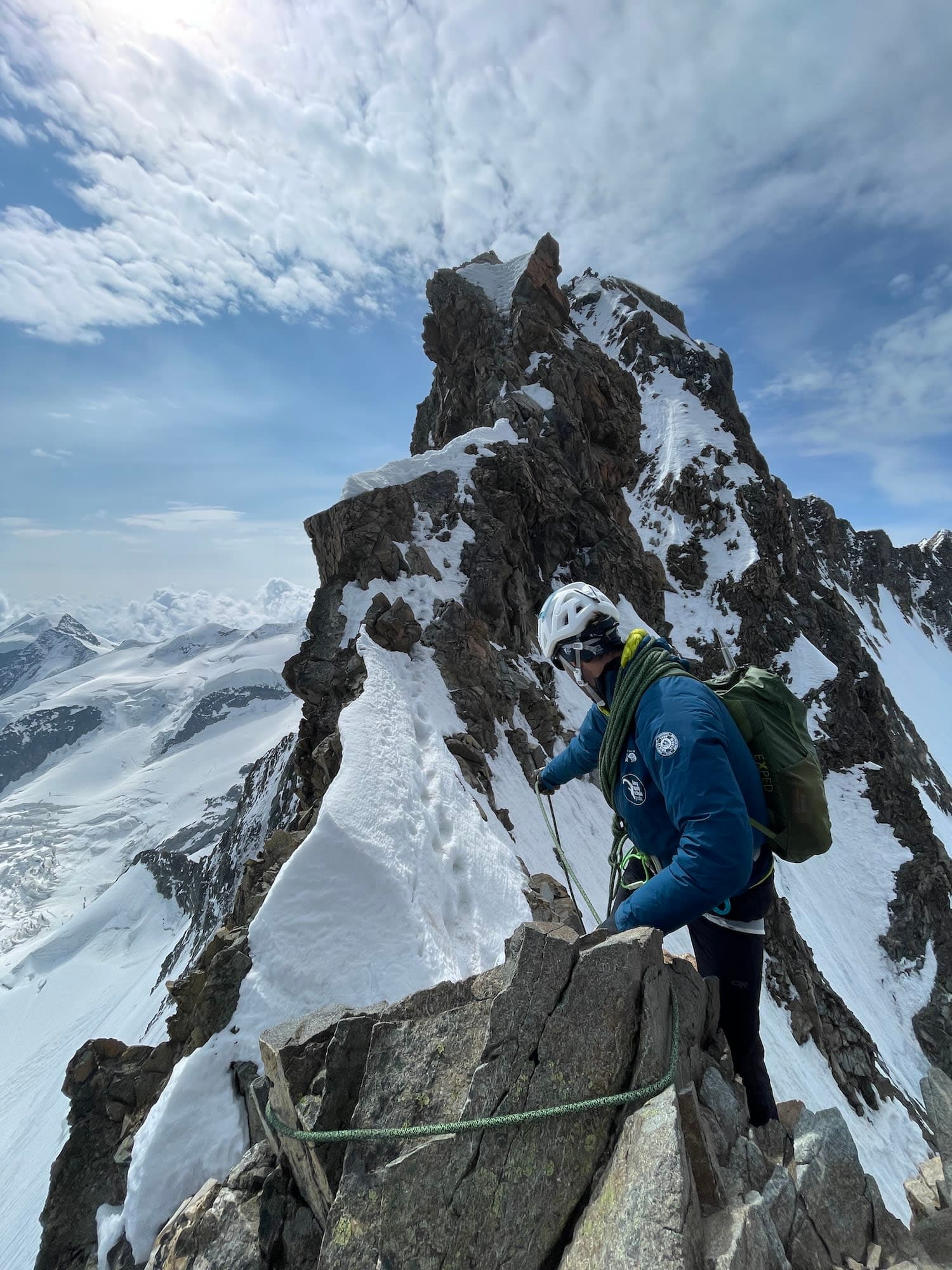 Piz Bernina Biancograt 4049 m ü.M. und Piz Palü 3900 m ü.M.
