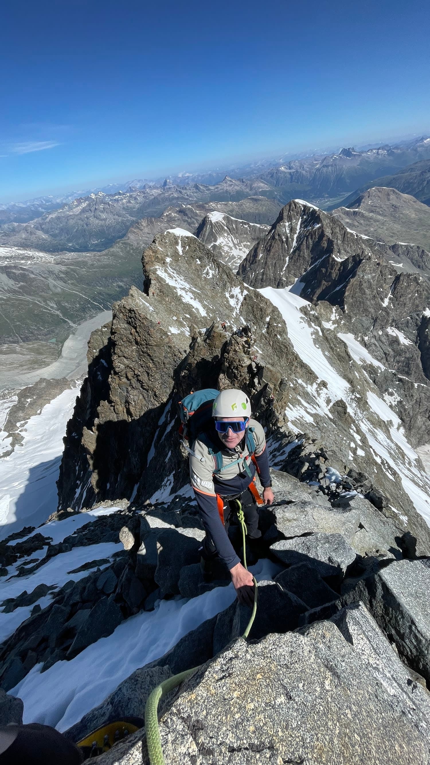 Piz Bernina Biancograt 4049 m ü.M. und Piz Palü 3900 m ü.M.