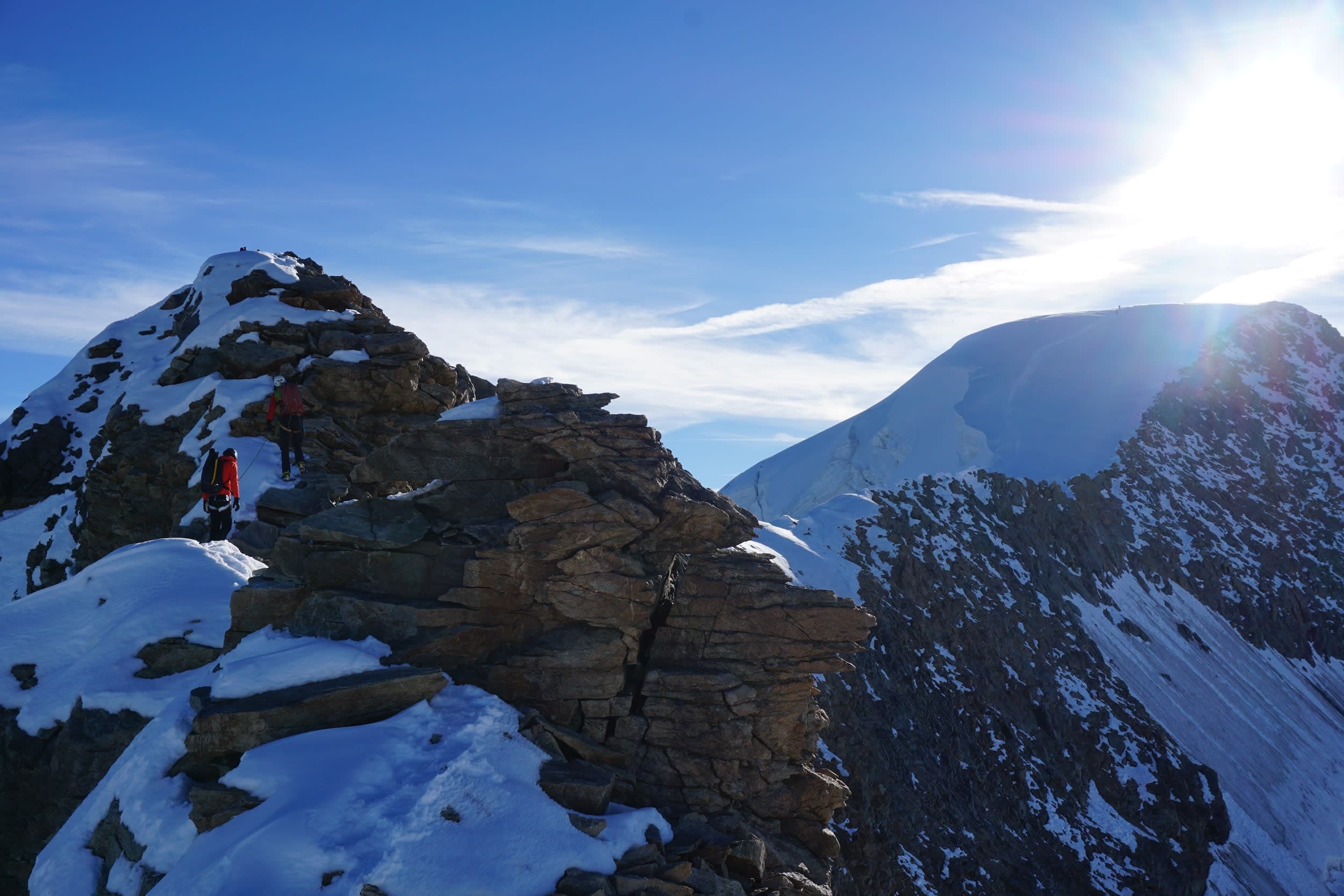 Piz Bernina Biancograt 4049 m ü.M. und Piz Palü 3900 m ü.M.